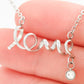 Love Scripted Necklace With Cubic Zirconia Stone | Fellowship Apparel